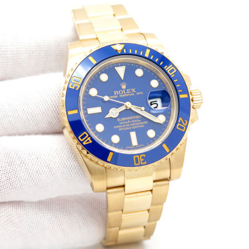 Rolex 116618LB Submariner 18K Yellow Gold with Flat Blue Dial