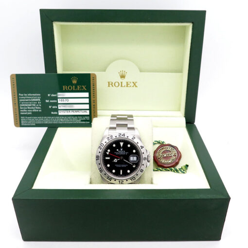 Alternative view of Rolex 16570 Explorer II with Black Dial and 3186 Movement