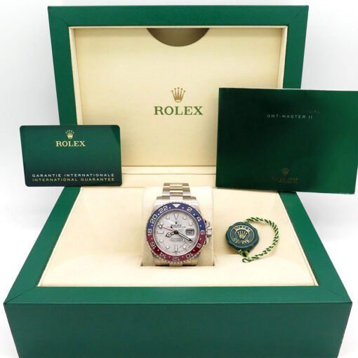 Alternative view of Rolex 126719BLRO GMT Master II 18K White Gold with Meteorite Dial (New Old Stock)