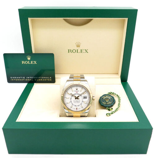 Alternative view of Rolex 326933 Skydweller 18K/SS with White Dial on Oyster