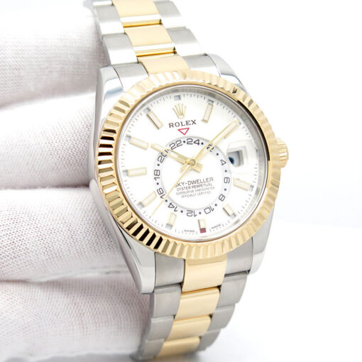 Rolex 326933 Skydweller 18K/SS with White Dial on Oyster