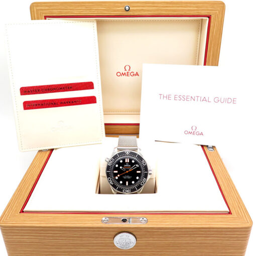Omega Seamaster No Date Diver 300m with Black Dial on Mesh Bracelet - Image 2