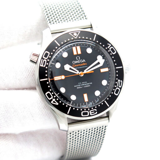 Omega Seamaster No Date Diver 300m with Black Dial on Mesh Bracelet