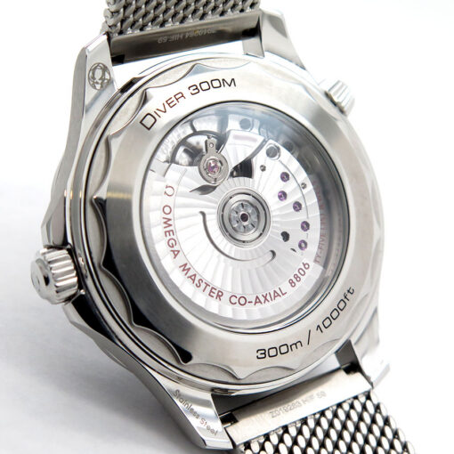 Omega Seamaster No Date Diver 300m with Black Dial on Mesh Bracelet - Image 4