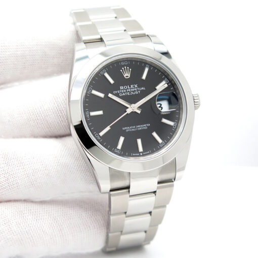 Rolex 126300 Datejust 41 with Black Stick Dial on Oyster