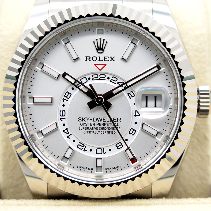 Rolex 336239 Skydweller 18K White Gold with Black Dial on Oysterflex (New Old Stock) - Image 3