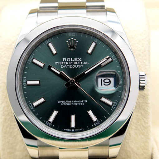 Rolex 126300 Datejust 41 with Mint Green Dial on Oyster - Image 3