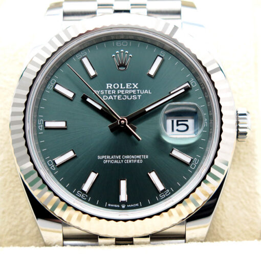 Rolex 126334 Datejust 41 with Mint Green Dial on Jubilee - Image 3