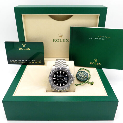 Alternative view of Rolex 126710GRNR GMT Master II on Jubilee
