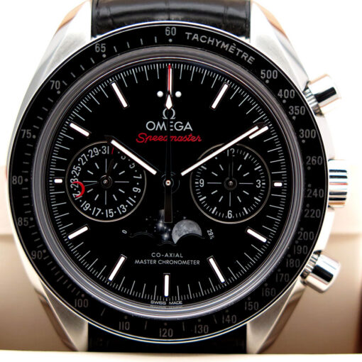 Omega Speedmaster Moonphase Chronograph with Black Dial - Image 3