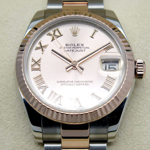 Rolex 178271 Datejust 18K/SS with Pink Roman Dial on Oyster - Image 3