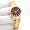 Rolex 278278 Datejust 31 Presidential Yellow Gold with Red Ombre Diamond Dial