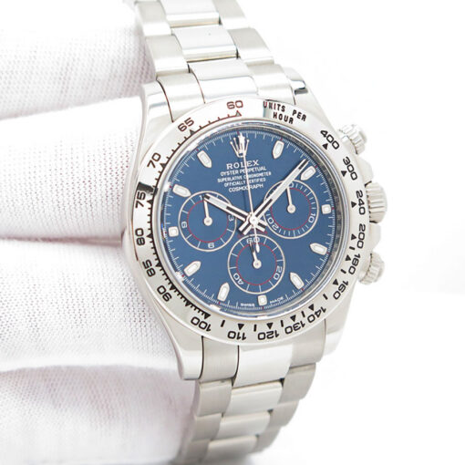 Rolex 116509 Cosmograph Daytona 18K White Gold with Blue Dial