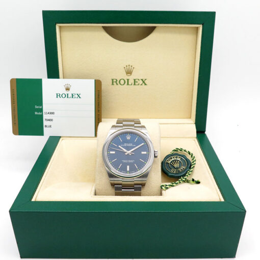 Alternative view of Rolex 114300 Oyster Perpetual with Blue Dial