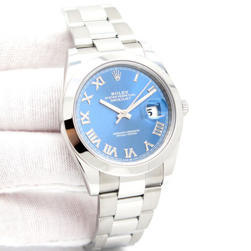 Rolex 126300 Datejust 41 with Blue Azzurro Dial on Oyster