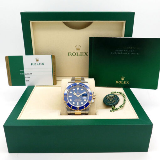 Alternative view of Rolex 116613LB Submariner 18K/SS Blue Dial