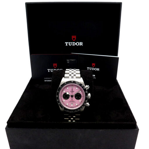 Alternative view of Tudor 79360N Black Bay Chronograph with Pink Dial