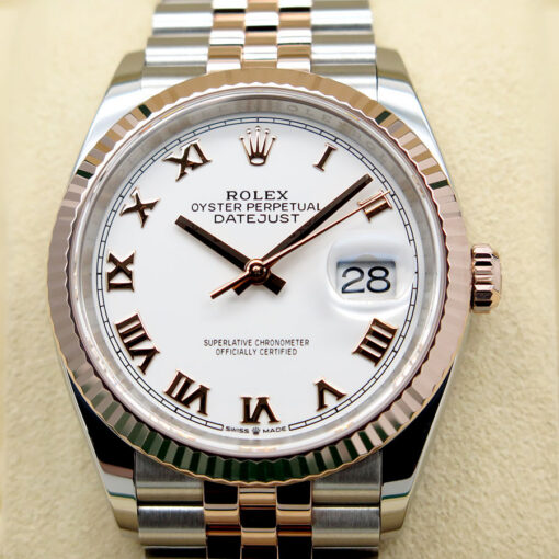 Rolex 126231 Datejust 18K/SS with White Roman Dial on Jubilee - Image 4