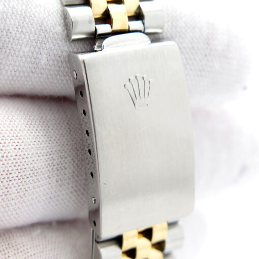 Rolex 16013 Datejust 18K/SS with Silver Stick Dial on Jubilee - Image 11
