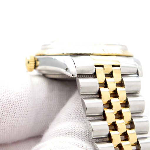Rolex 16013 Datejust 18K/SS with Silver Stick Dial on Jubilee - Image 7