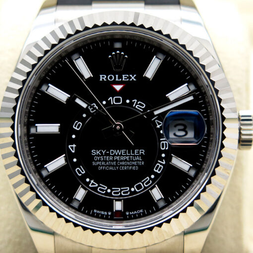 Rolex 336239 Skydweller 18K White Gold with Black Dial on Oysterflex (New Old Stock) - Image 3