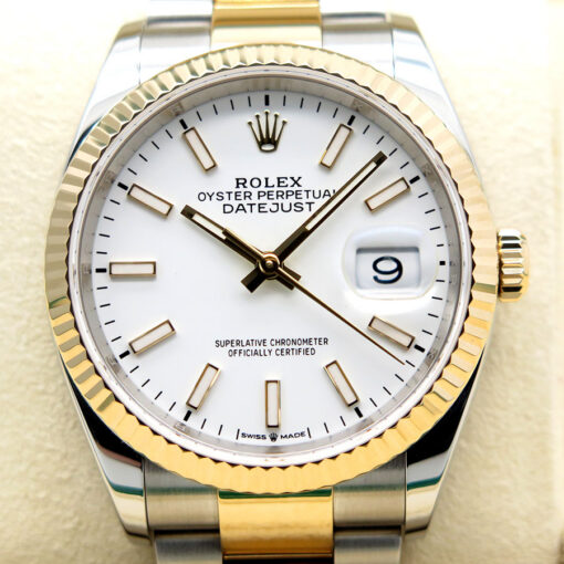 Rolex 126233 Datejust 18K/SS with White Stick Dial on Oyster - Image 4