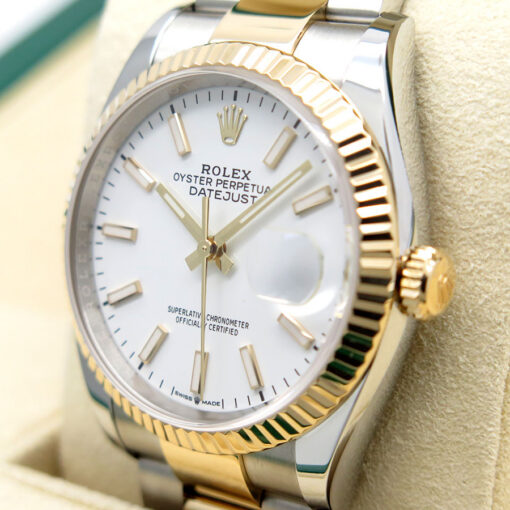 Rolex 126233 Datejust 18K/SS with White Stick Dial on Oyster - Image 3