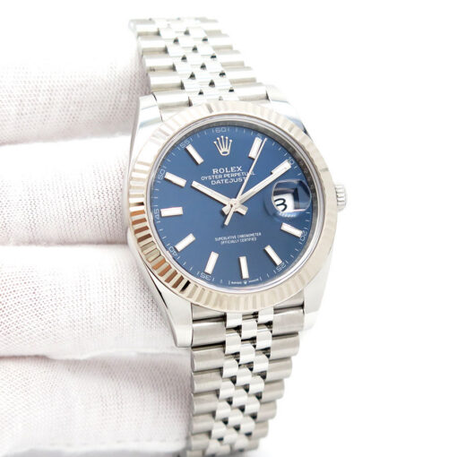 Rolex 126334 Datejust 41 with Blue Stick Dial on Jubilee
