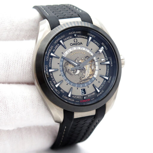 Omega Seamaster Aqua Terra Worldtimer GMT Titanium on Strap