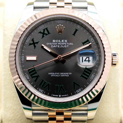 Rolex 126331 Datejust 41 18K/SS with Slate Roman Dial on Jubilee - Image 3