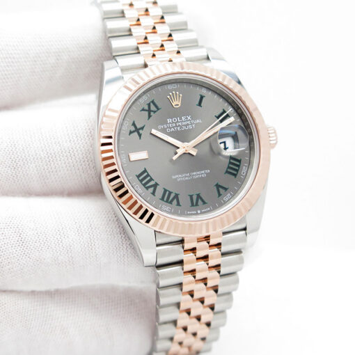 Rolex 126331 Datejust 41 18K/SS with Slate Roman Dial on Jubilee