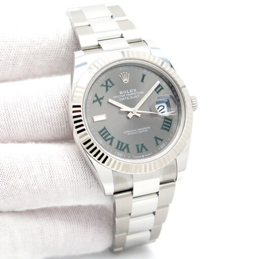 Rolex 126334 Datejust 41 with Slate Roman Dial on Oyster