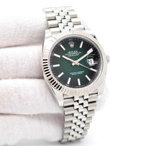 Rolex 126334 Datejust 41 with Green Ombre Dial on Jubilee (New Model)