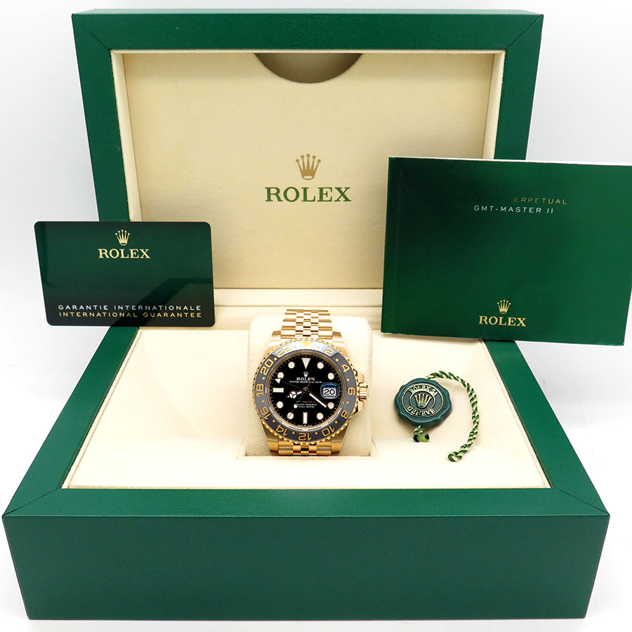 Rolex 126718GRNR GMT Master II 18K Yellow Gold on Jubilee - Image 2