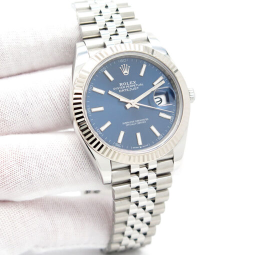 Rolex 126334 Datejust 41 with Blue Stick Dial on Jubilee