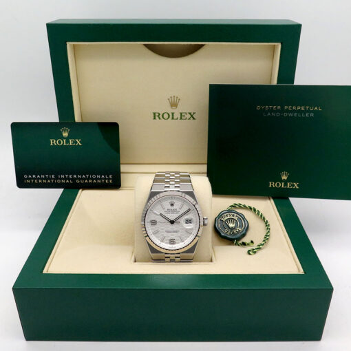 Alternative view of Rolex 127334 Land-Dweller 40 with White Dial