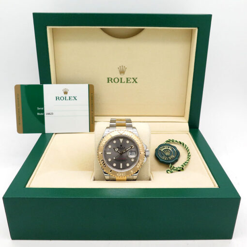 Alternative view of Rolex 16623 Yachtmaster 18K/SS with Slate Dial