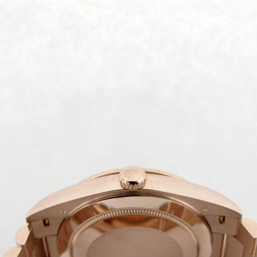 Rolex 228345RBR Day Date 40 18K Rose Gold with Olive Roman Dial and Diamond Bezel - Image 4