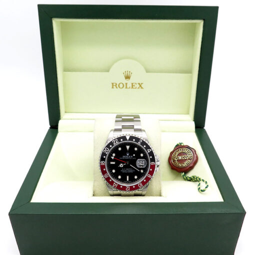 Alternative view of Rolex 16710 GMT Master II with Red/Black Bezel