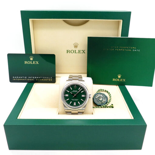 Alternative view of Rolex 134300 Oyster Perpetual 41 with Green Dial