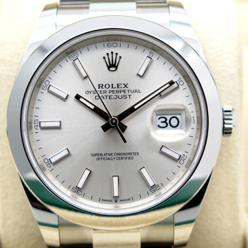 Rolex 126300 Datejust 41 with Silver Stick Dial on Oyster - Image 3