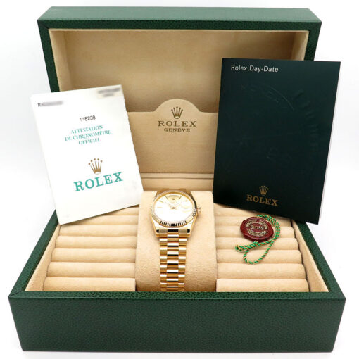 Alternative view of Rolex 118238 Day Date 18K Yellow Gold with Champagne Stick Dial