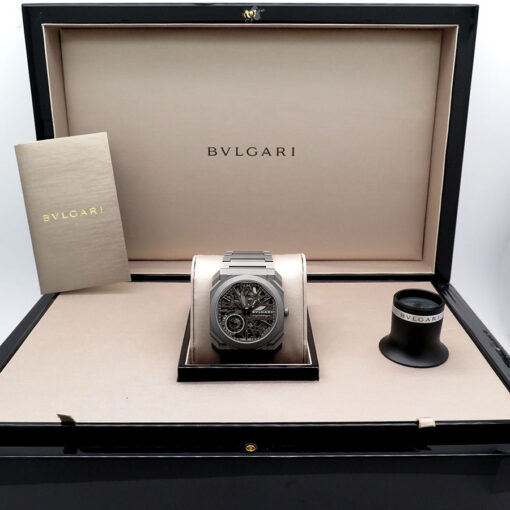 Alternative view of Bulgari 103610 Octo Finissimo Skeleton 8 Days Titanium