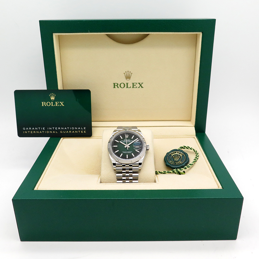Rolex 126234 Datejust with Green Ombre Dial on Jubilee (New Model) - Image 2