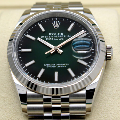 Rolex 126234 Datejust with Green Ombre Dial on Jubilee (New Model) - Image 4
