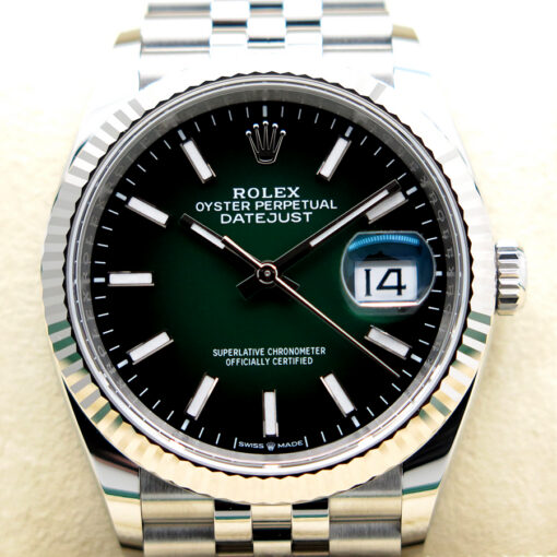 Rolex 126234 Datejust with Green Ombre Dial on Jubilee (New Model) - Image 3