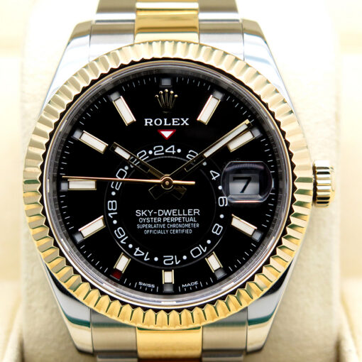 Rolex CPO 326933 Skydweller 18K/SS with Black Dial on Oyster - Image 3