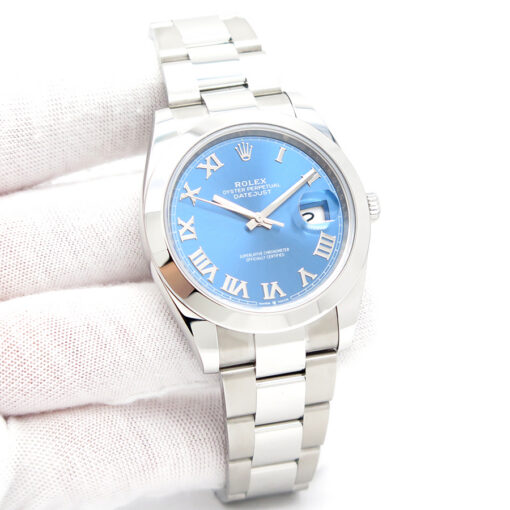 Rolex 126300 Datejust 41 with Blue Azzurro Dial on Oyster