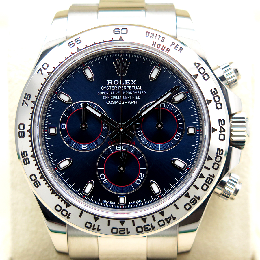 Rolex 116509 Cosmograph Daytona 18K White Gold with Blue Dial - Image 3