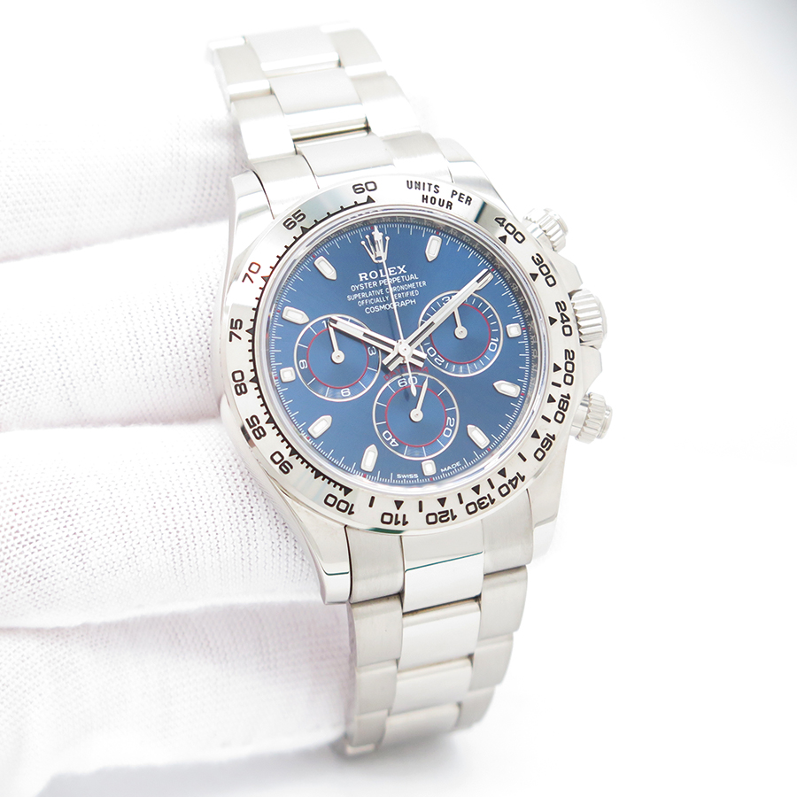 Rolex 116509 Cosmograph Daytona 18K White Gold with Blue Dial